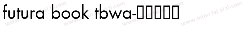 futura book tbwa字体转换